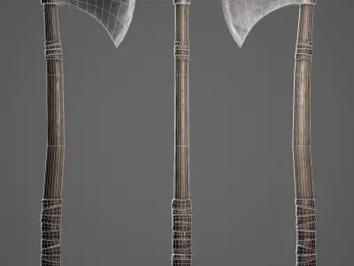 Headsman Axe Low-poly 3D model