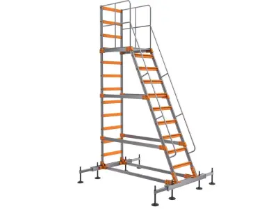 industrial Multifunctional Ladder 3D model purchase