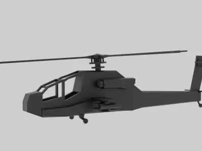 AH-64 Apache Helicopter 3D model