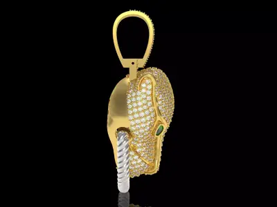 Panther Face Pendant 3D print model