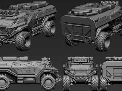 Sci-Fi Vehicles Part 2 3D model