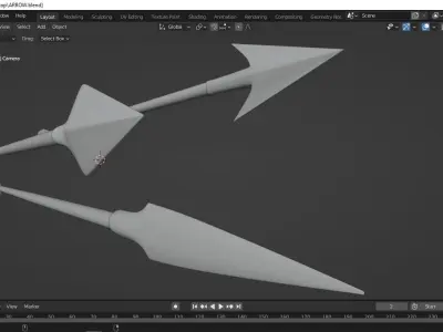 Arrow Archery weapon-3d Model Low-poly 3D model