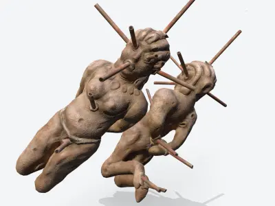Roman Voodoo Doll Low-poly 3D model