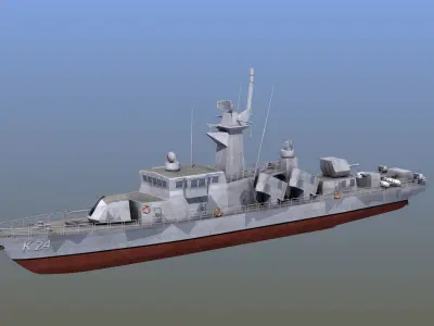 Goteborg Class Missile Boat Low-poly 3D model