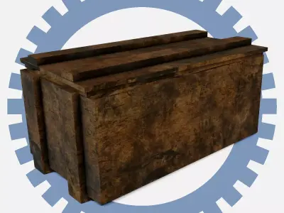 Wood Crate - game ready - 4k Low-poly 3D model