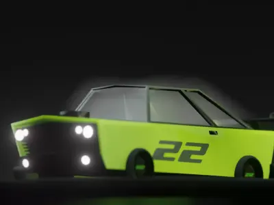 low poly car Free low-poly 3D model