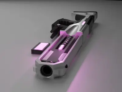 Low-poly Sci-Fi Riffle Strom Low-poly 3D model