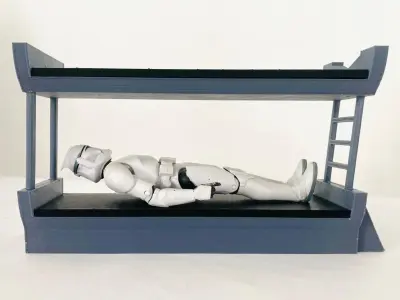 BARRACK SOLDIER BUNK BED 3D print model