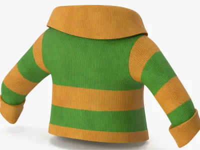 Cartoon Sweater Yellow 3D model