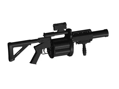 Milkor MGL Grenade launcher 3D model