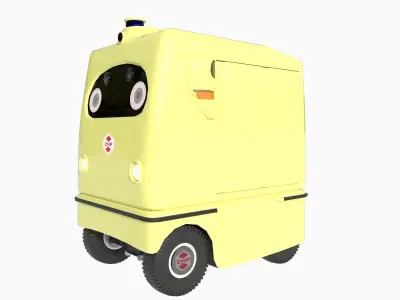 Japanese delivery robot Deliro 3D model