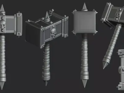 Hammer metal hammers 3D model
