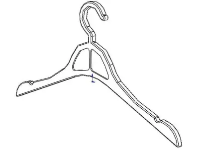 Plastic Clothes Hanger 3D print model