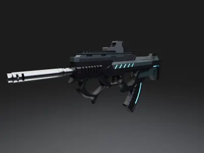 Sci Fi Assault Rifle 3D model