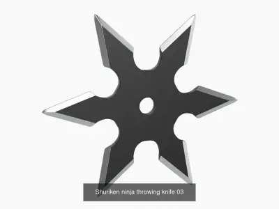 Throwing Weapons Shuriken 3D Model Pack