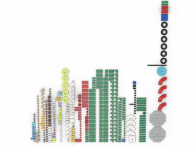 PixelBricks3D - Lego Christmas Tree  3D print model