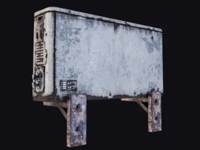 Air Conditioner Low-poly 3D model 2