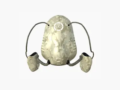 Jetpack H10 Desert Camouflage - SciFi Character Design Low-poly 3D model