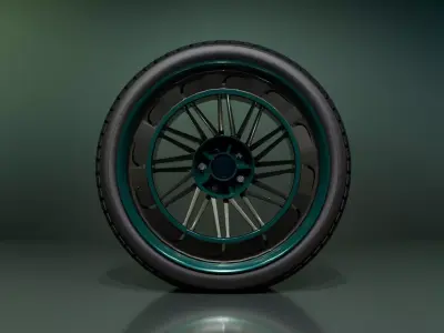 C12N6 wheel Low-poly 3D model