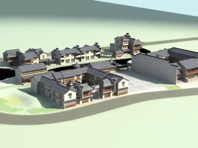 Chinese Style Architecture 3D model 20