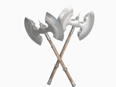 Fantasy Medieval Axe 02 Low-poly 3D model