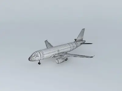 Template Airbus A319 100 v2 3D model