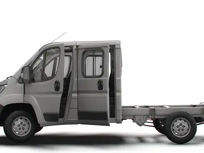 Citroen Jumper Chassis Truck CrCab 3450WB HQInterior 2023 3D model