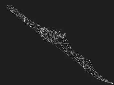 Futuristic Sword Low-poly 3D model