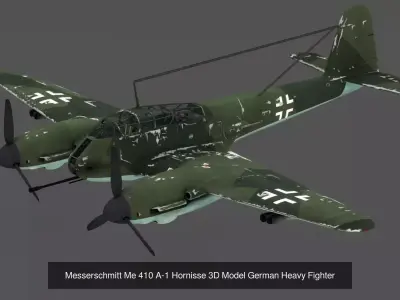 WWII Luftwaffe Bomber Fighter Bundle  5 Elite 3D Models 3D Model Pack