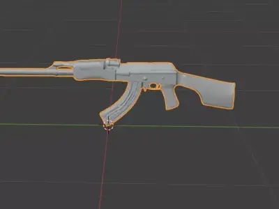Machinegun ready to use  3D model