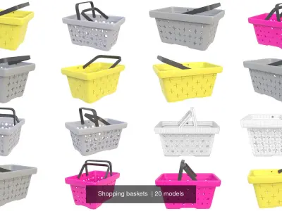 Shopping baskets  3D Model Pack