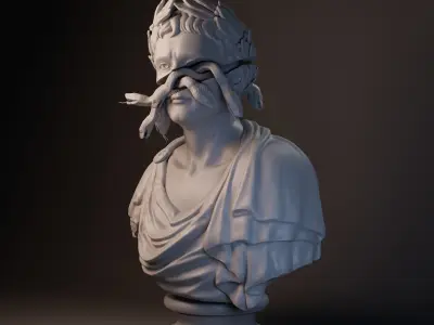 Caesar Augustus Printable Bust 3D print model purchase