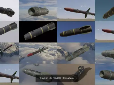 Rocket 3D models 3D Model Collection buy