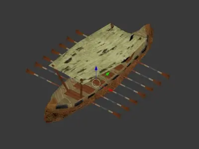 Tribal Boats and Vessels Low-poly 3D model