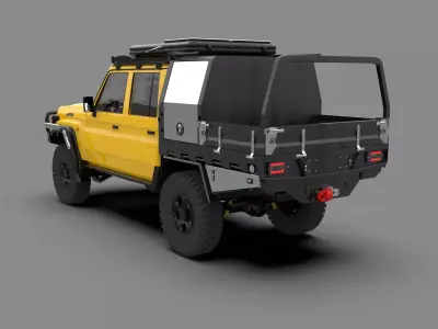 Toyota Land Cruiser J79 Double Cab CAMPER EDITION 3D model