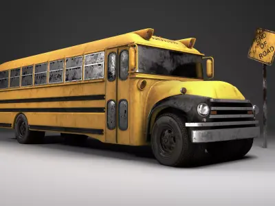 Old Schoolbus 3D model