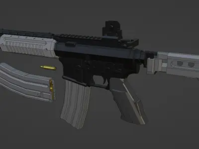 low-poly Z-M LR-300 Free low-poly 3D model