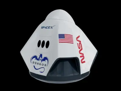 Space X Dragon 2 3D model