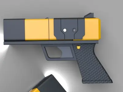 Swiss Hand Gun Low-poly 3D model