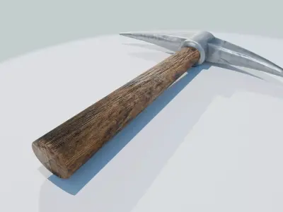 Mining Pickaxe Low-poly 3D model