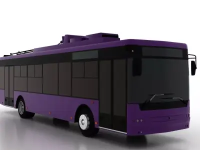 Trolleybus Bogdan T70120 Low Low-poly 3D model