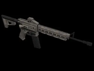 Gun SMG MK18 Variant Free low-poly 3D model