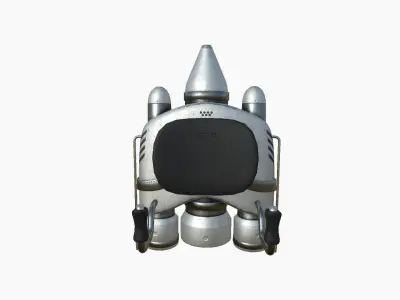 Jetpack D08 Light Steel - SciFi Character Design Low-poly 3D model
