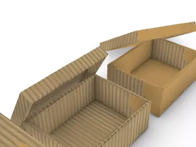 Cardboard boxes I Cajas Carton Low-poly 3D model