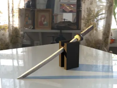 Katan Japanese Sword 3D model