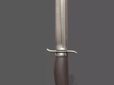 Hunting knife 1 - games model Low-poly 3D model