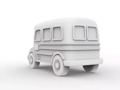 School Bus Piggy Bank 3D Print Model 3D print model