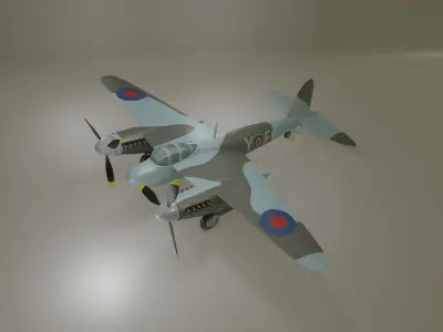 DeHavilland Mosquito Second World War Aircraft 3D model