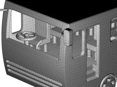 Fantastic Cartoon Bus 3D model