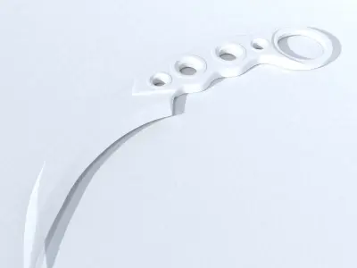 knife with handle 3D model